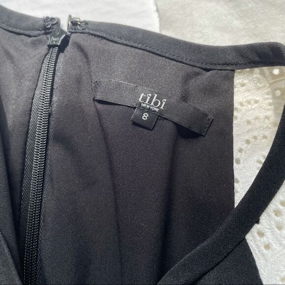 Tibi Carey Linen Silk Eyelet Sleeve Shift Dress - Picture 8 of 10